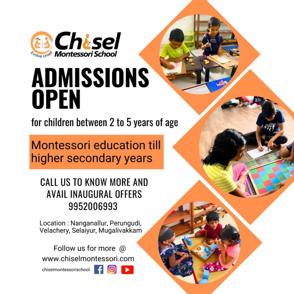 Admission Open for Chisel Montessori School in Chennai